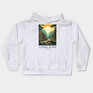 A Pop Art Travel Print of the Copán Ruins - Honduras Kids Hoodie